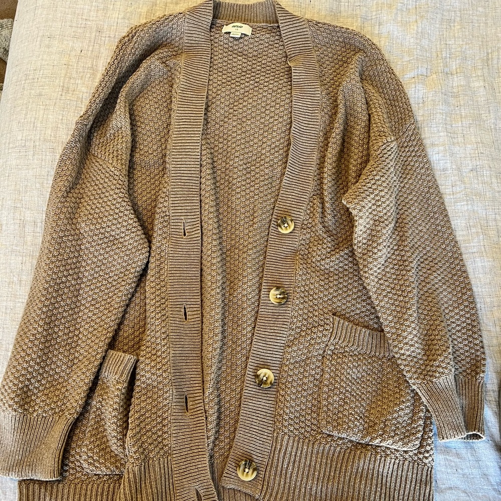 Tan cardigan